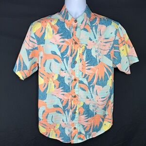 Bass Pro Shops World Wide Sportsman Casual Button Down Shirt in Orange and Blue